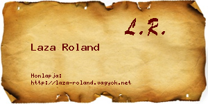 Laza Roland névjegykártya